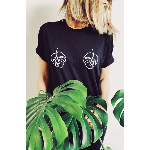 NWOT | 🪴Monstera Boobs Tee Shirt | Small | Plant Lover Shirt | Monstera Titties - Picture 8 of 11